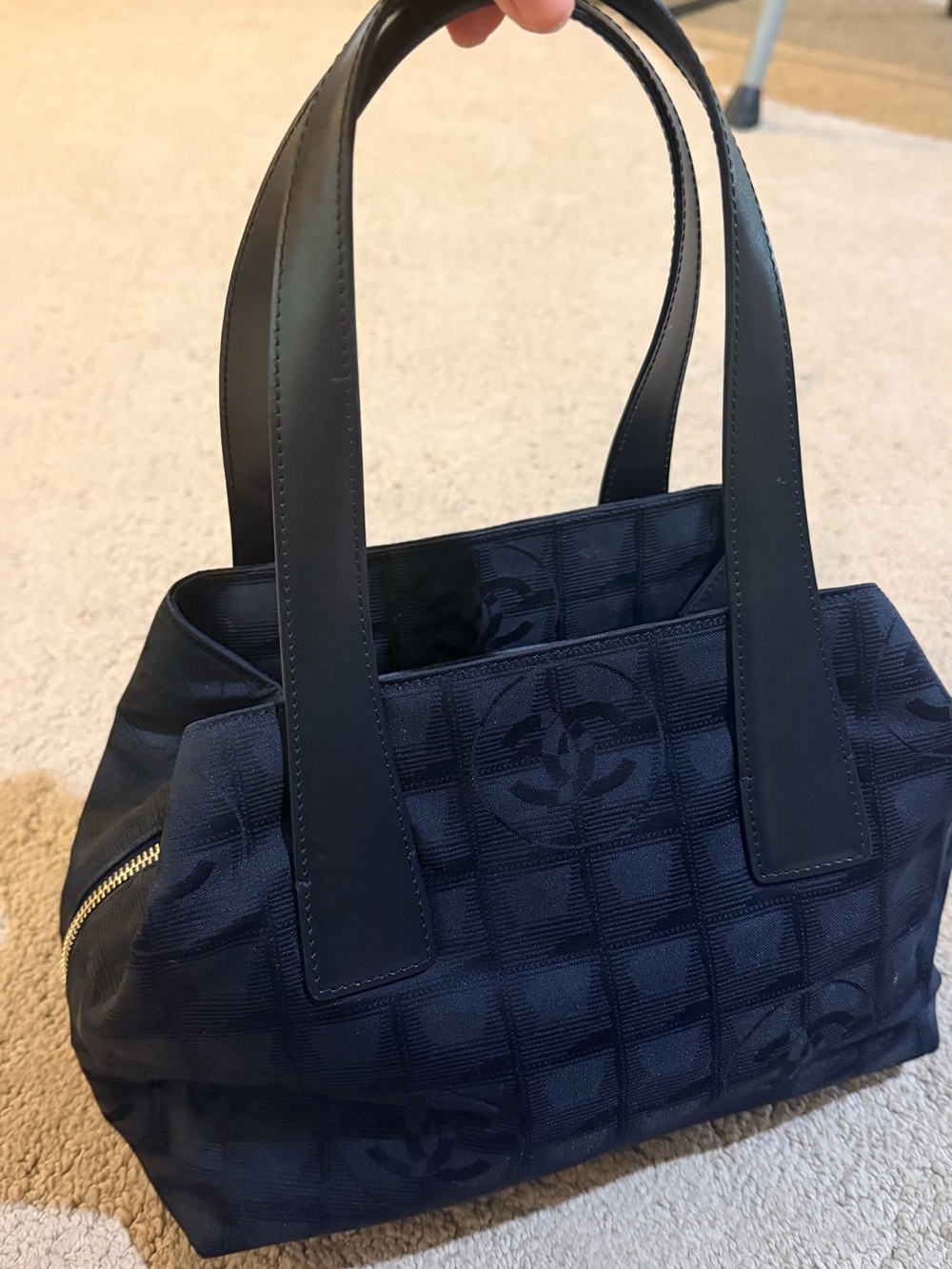 Chanel Travel Line Canvas CC Jacquard Tote- Authentic